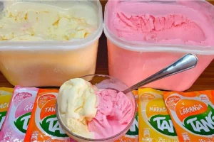 2 litros de sorvete usando 1 pacote de suco em pó