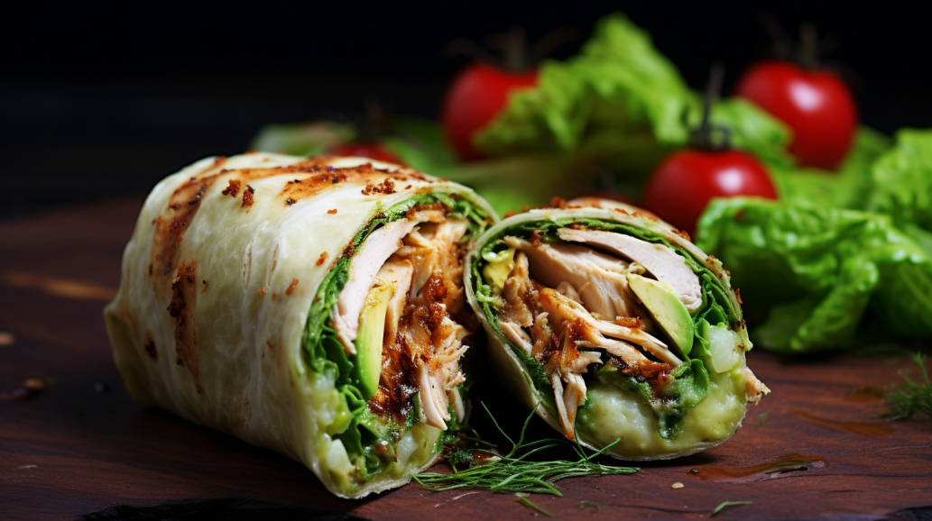 Wrap de Frango com Abacate Combinacao Perfeita para Perder Peso Foto 03