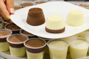 Pudim de Ninho com Chocolate no Copinho