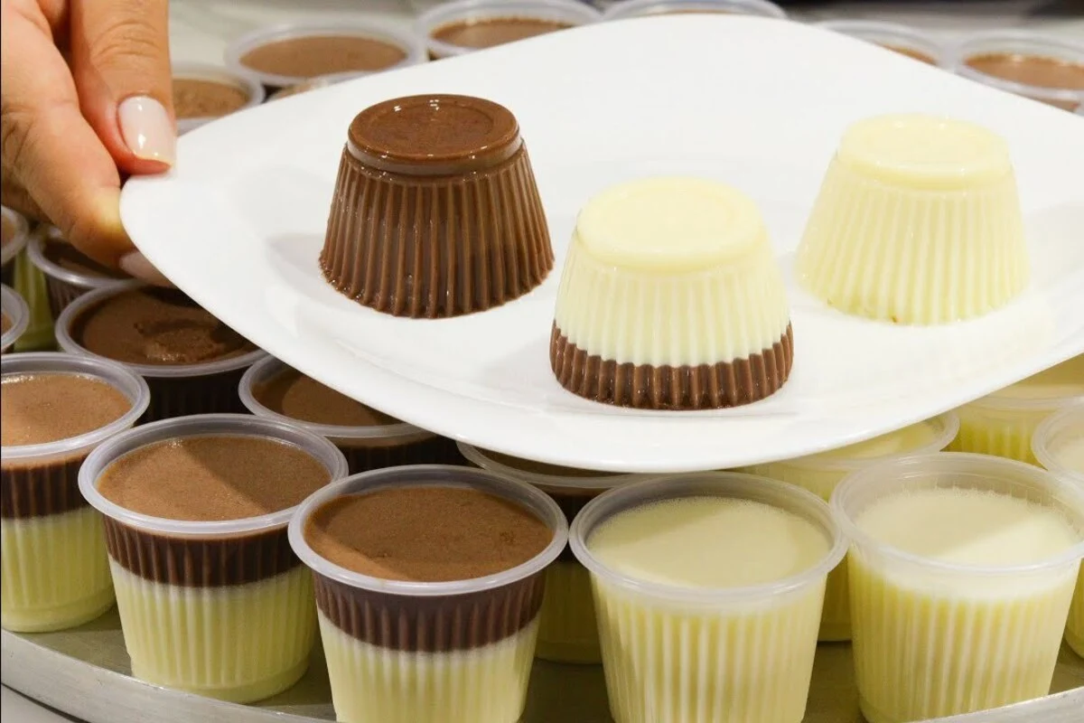 Pudim de Ninho com Chocolate