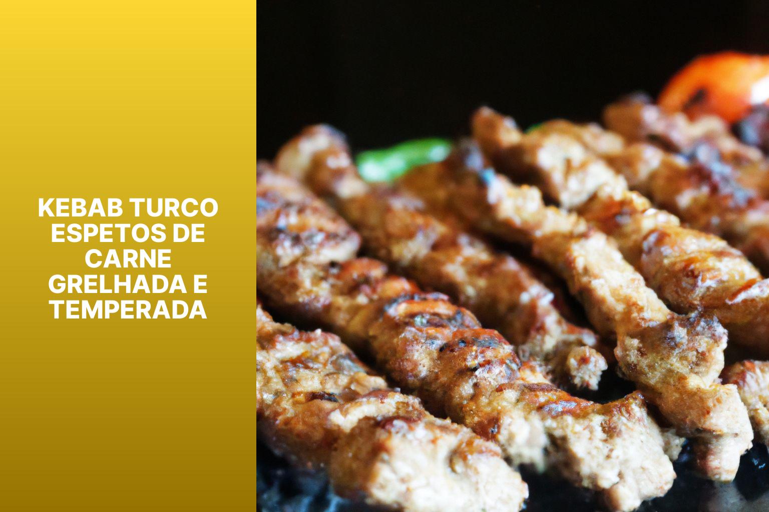 kebab turco espetos de carne grelhada e temperada52w9