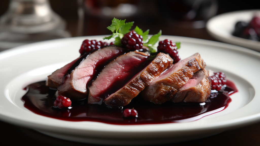 vendedorglobal Duck Magret with Red Wine and Red Berry Sauce cca5e8cd 9fe8 4b8f b1cc 8a5fd53e2af3