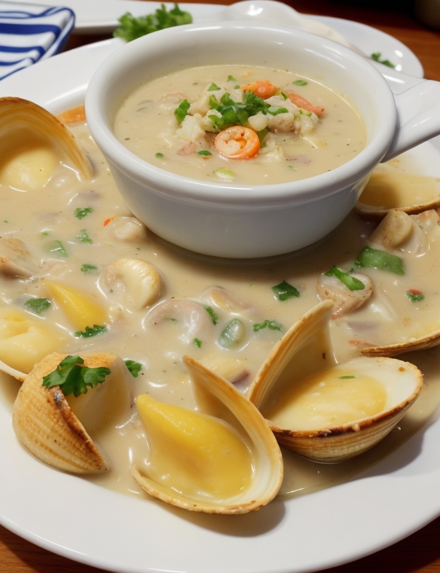 Absolute Reality v16 Clam Chowder de Boston Sopa Cremosa de Ma 0