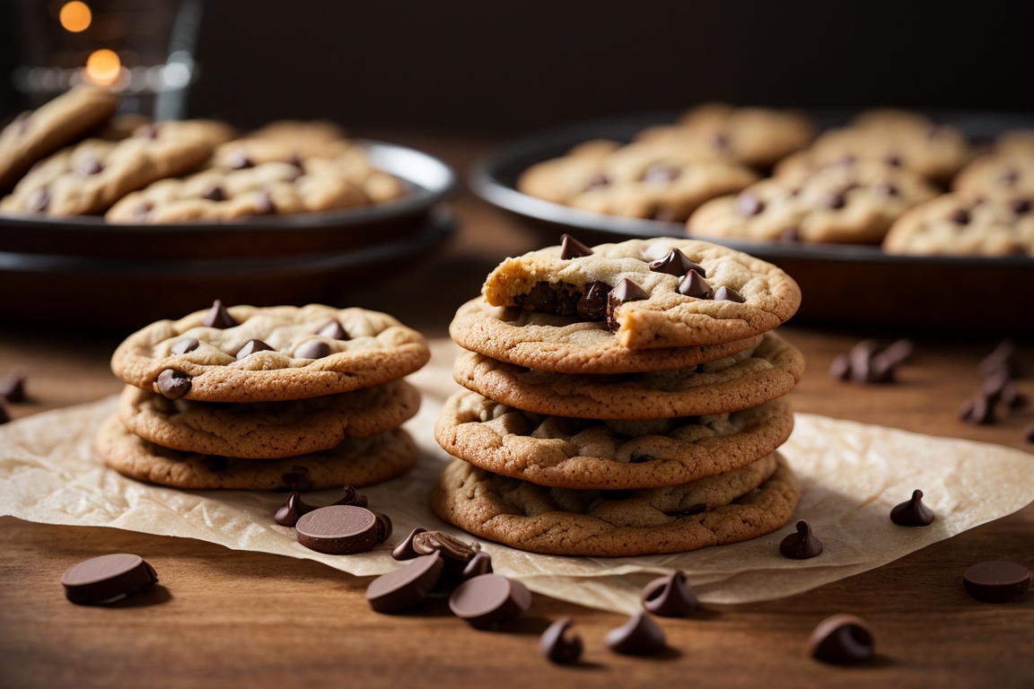 PhotoReal Biscoitos de Chocolate Americanos Melhor Receita de 3