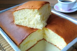 Bolo algodão de leite condensado, sem farinha de trigo