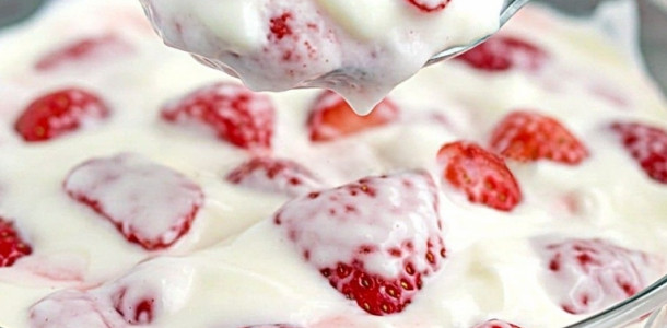creme gelado de morango