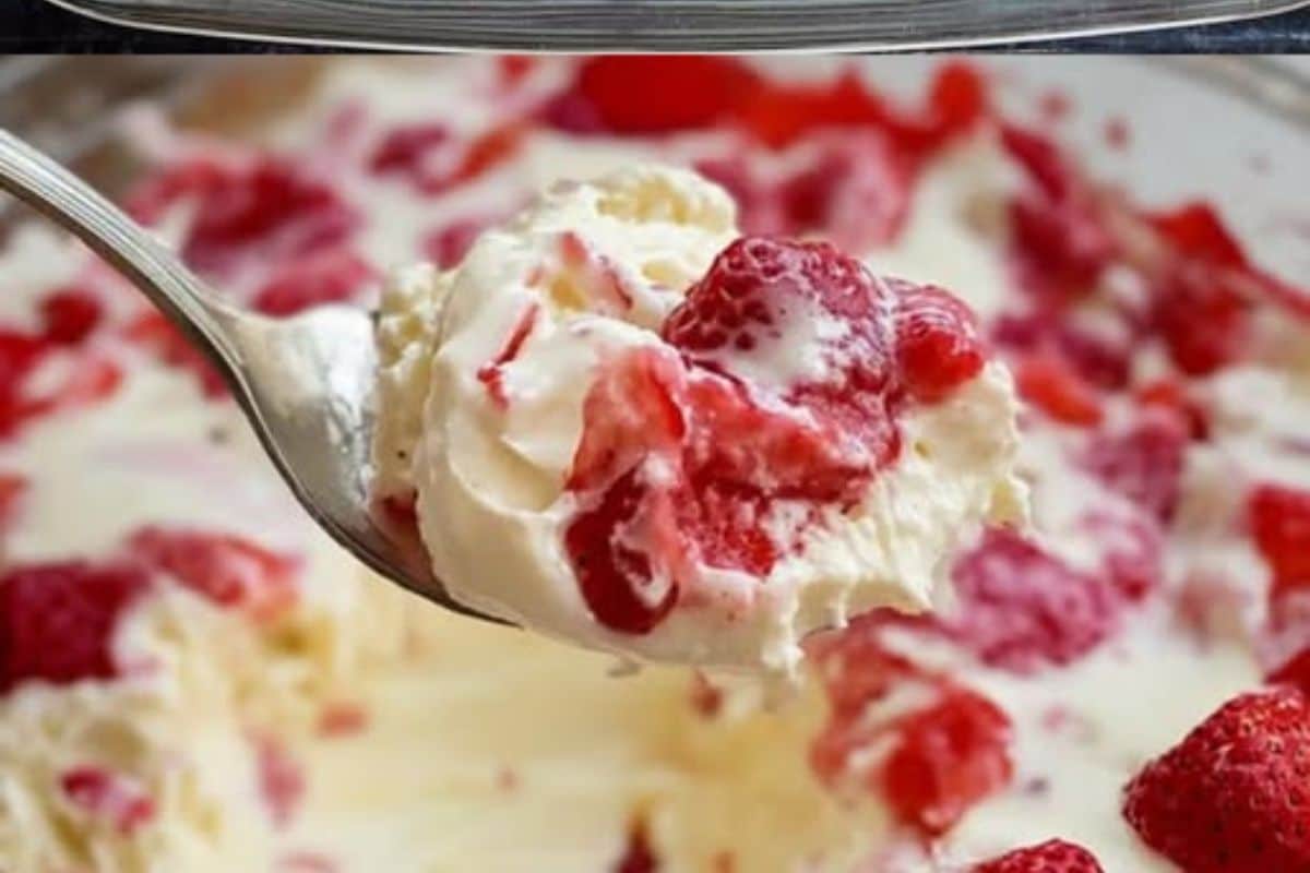 Creme gelado de morango
