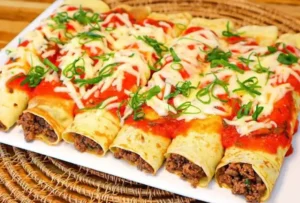 Panqueca de Milho Recheada com Carne Moída: Receita Sabo