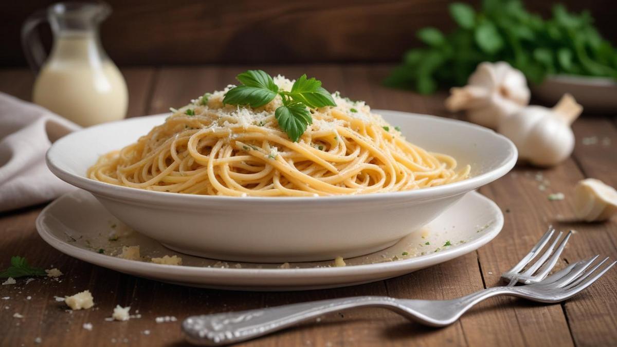 espaguete-com-molho-de-manteiga-suculento-e-cremoso-em-menos-de--minutos-com-ingredientes-de-desp