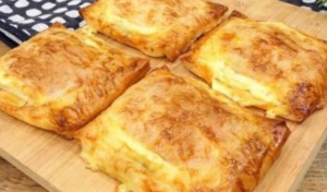 É Tão Simples e Fácil Que Você Vai Querer Fazer Todos os Dias: Lanche Folhado de Presunto, Queijo e Requeijão