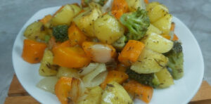 É tão gostoso que faço quase todos os dias! Legumes assados! Receita da minha avó!