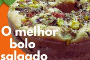 Bolo salgado de sardinha com massa muito fofinha e recheio suculento