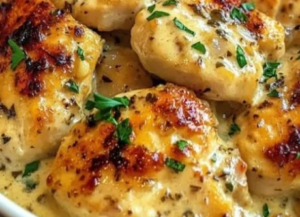 Frango Cremoso com Alho – Suculento e Douradinho