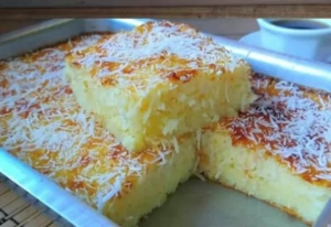 Bolo Puff-Puff Molhadinho com Coco