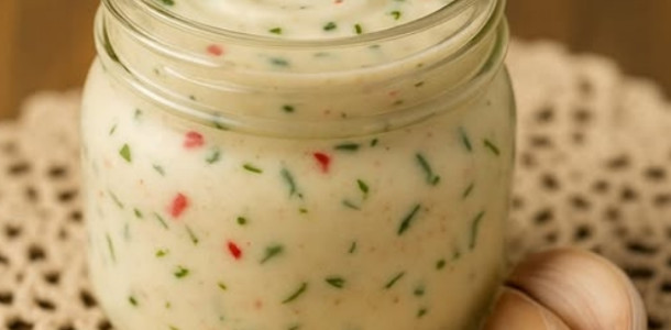 molho de alho cremo