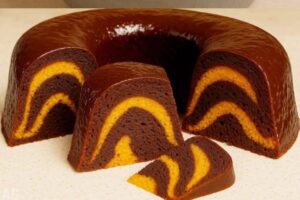 Bolo de Cenoura Mesclado fácil que sempre dá certo