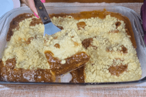 Cuca de Banana com Doce de Leite