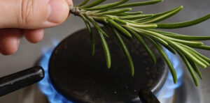 Nunca imaginei que o alecrim queimado poderia ser usado para isto…