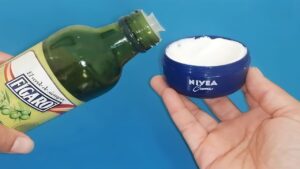 Misture creme Nivea com azeite de oliva