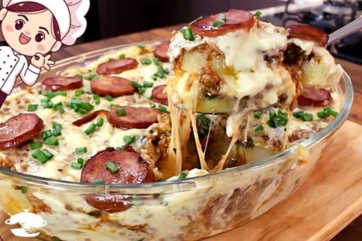Batata recheada no forno