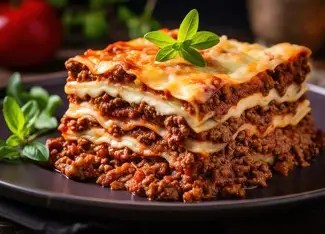 Essa lasanha de carne moida e tao saborosa que ninguem.webp