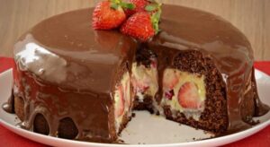 O Bolo Que Dobra o Morango e Triplica a Felicidade Bombom de Morango –