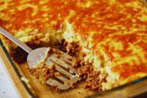 Torta de Batata com Carne Moída