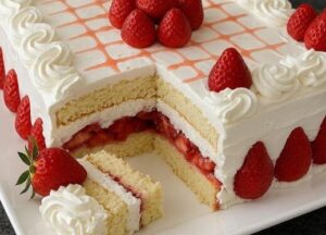 Bolo de Morango com Chantilly