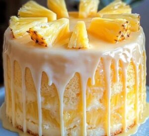 Bolo Gelado de Abacaxi com Creme