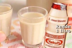 Yakult Caseiro cremoso: faço sempre e nunca sobra nem um copinho