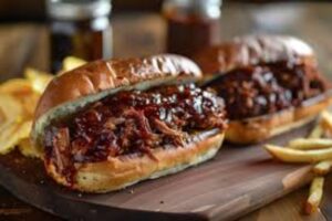 Sanduíche de Carne de Porco Desfiada na Pressão