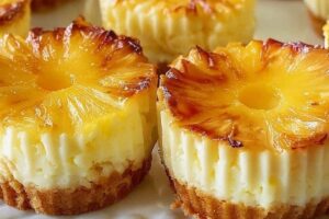 Mini Cheesecakes de Abacaxi com Leite de Coco: uma sobremesa leve, tropical e irresistível!