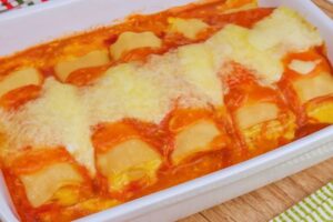 Canelone com Massa de Pastel