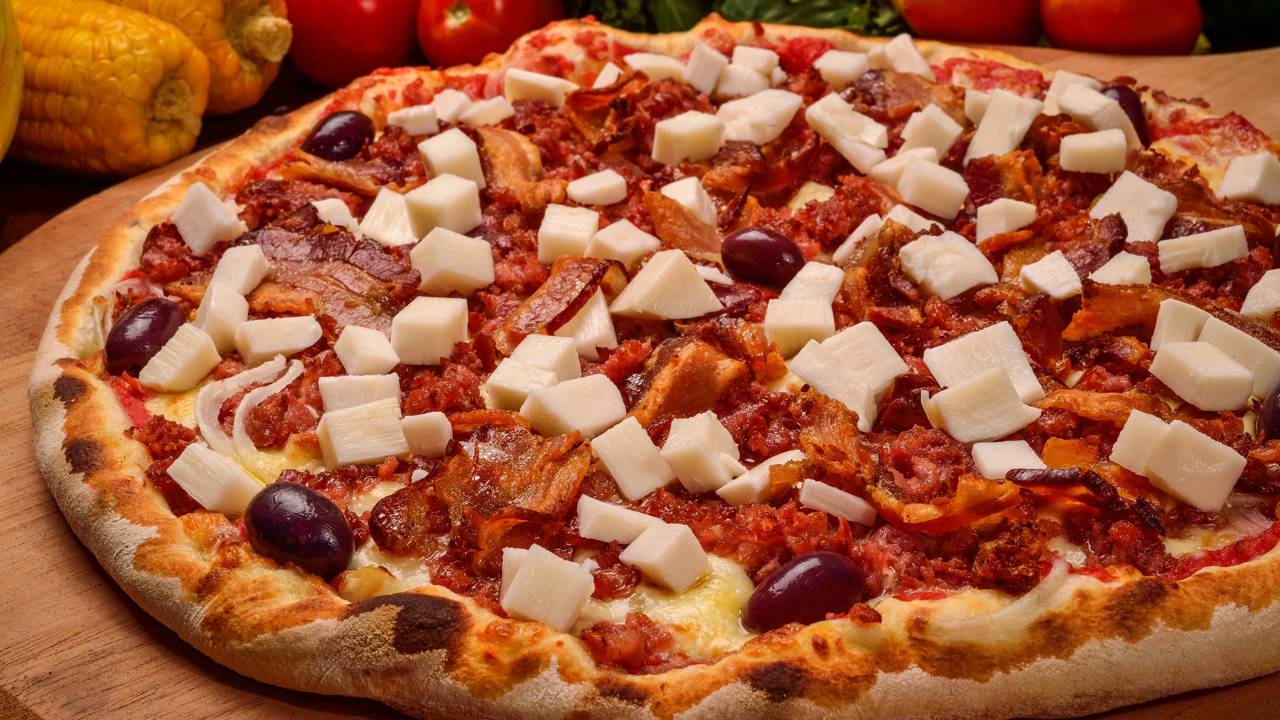 pizza de palmito com bacon 1761221000341 Creditos depositphotos.com contato@caciomurilo.com .br