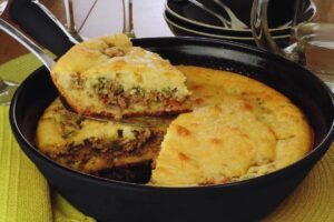 Torta de Carne Moída de Frigideira