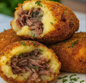 Bolinho de Carne com Mandioca: crocante por fora, macio por dentro e impossível de resistir