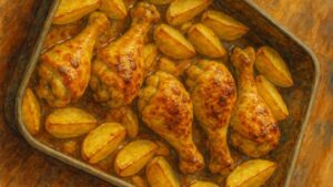 Coxa de Frango Assada com Maionese: sabor dourado e suculento