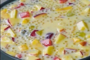 Sagu com Frutas que Derrete na Boca