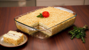 Um bolo salgado fofinho, recheado e úmido que vira estrela em qualquer lanche da tarde