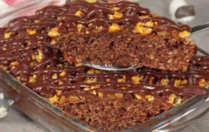 Bolo de Banana com Cacau e Aveia