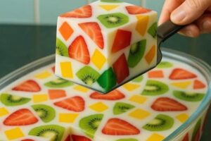 Minha Sobremesa de Iogurte com Frutas Tropicais é tão leve que o pessoal sempre repete