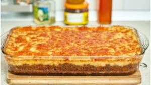 Torta de Carne Moída com Purê de Batatas A combinação perfeita