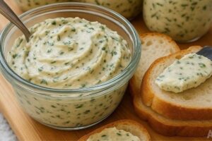 Manteiga de Alho e Ervas Cremosa: Quando faço essa receita aqui em casa, ela some da mesa