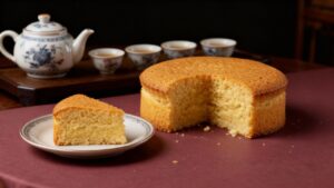 Um bolo simples, macio e cheio de charme, feito para brilhar no meio da mesa do chá da tarde