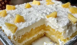 Bolo de Natal de Ananás e Coco Cremoso: A Receita Perfeita para um Doce Húmido, Macio e Inesquecível na Sua Ceia!