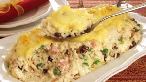Arroz de Forno Natalino Cremoso e Econômico: A Receita Perfeita para uma Ceia Inesquecível em 45 Minutos!