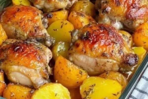Descubra o Segredo das Sobrecoxas de Frango Assadas com Batatas: A Receita Rápida e Suculenta que Vira Elogio em Qualquer Jantar!