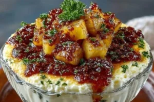 Travessa Cremosa de Ricota com Abacaxi Caramelizado: A Receita Rápida e Perfeita Que Desaparece em Segundos e Surpreende a Todos!