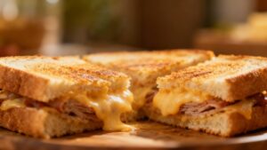 tostado, suculento e com o queijo esticando na primeira mordida