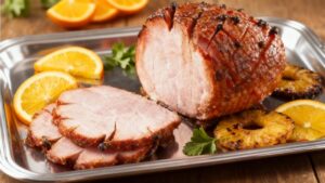 O perfume desse tender com molho frutado invade a cozinha antes mesmo de chegar à mesa